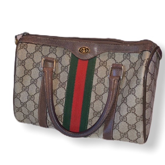 Gucci Handbags - Gucci Vintage Signature Boston Speedy